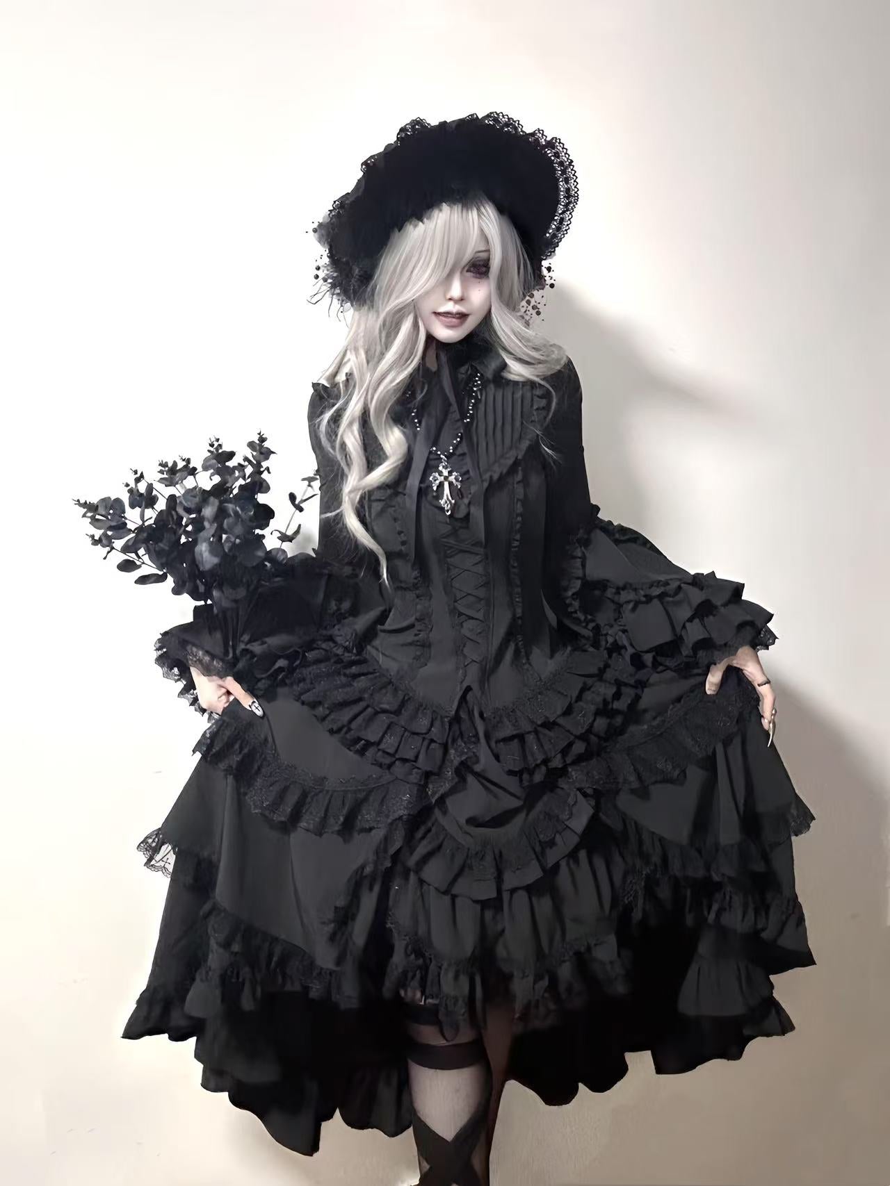 The Original Witch - Phoenix - Gothic Lolita Skirt & Shirt & Jabot For Halloween Festival
