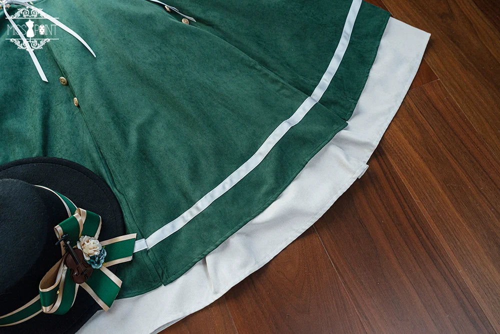 Miss Point - Golden Movement - Elegant Lolita Fishbone Skirt Customized