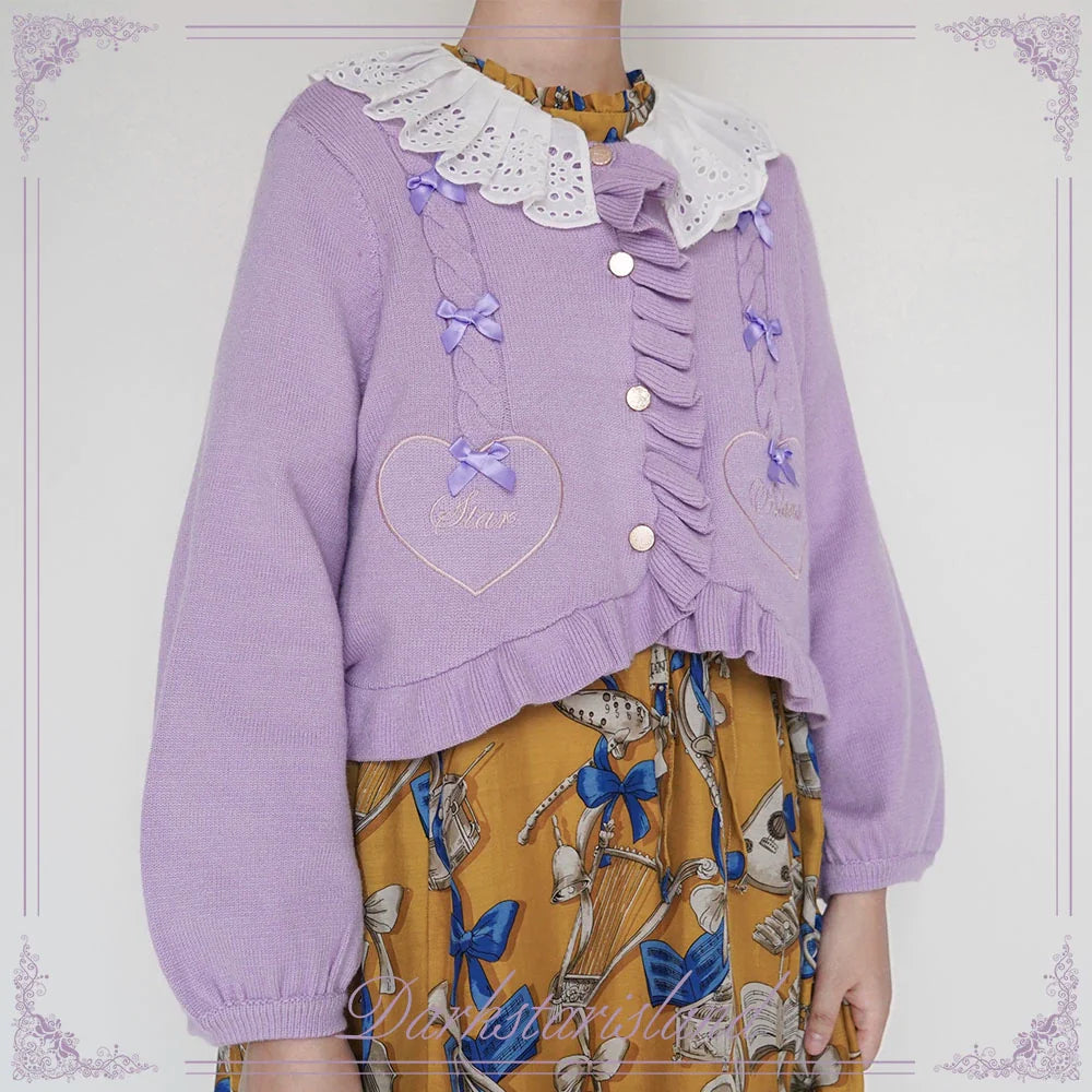 Dark Star Island - Sugar Frost - Sweet Lolita Cardigan Knit Embroidered Sweater