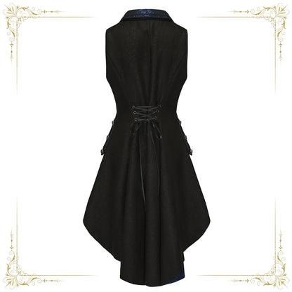 Immortal Thorn - Night of Swordsmanship - Ouji Lolita Long Coat Male Lolita Sleeveless Coat