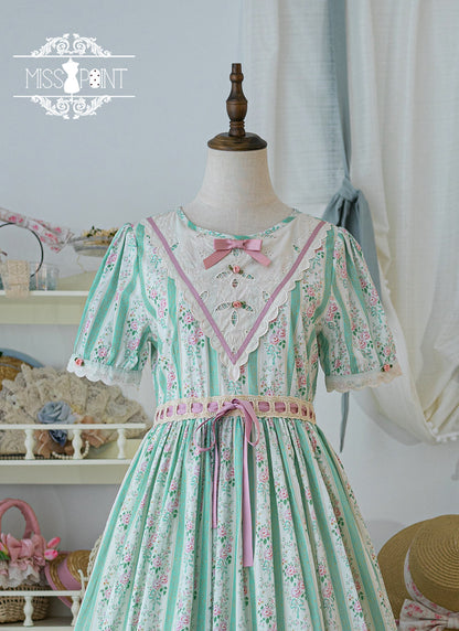 Miss Point - Happy Summer Elegant Lolita Floral OP Dress