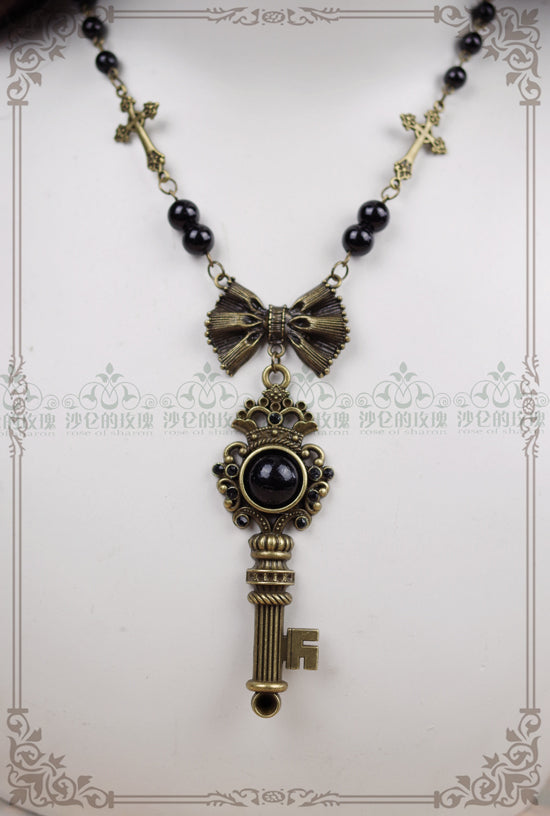 Rose of Sharon - Gothic Lolita Retro Pearl Necklace