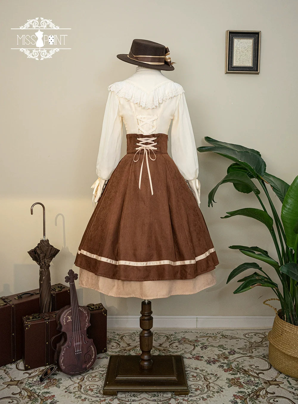 Miss Point - Golden Movement - Elegant Lolita Fishbone Skirt Customized