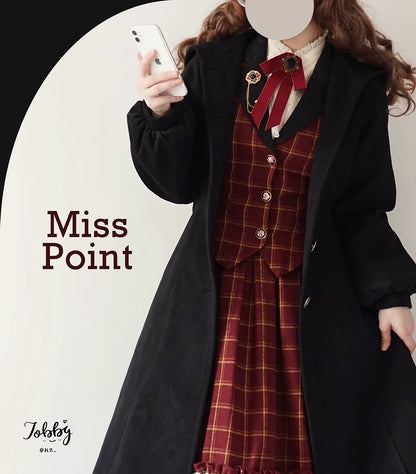 Miss Point - Rose - Elegant Lolita Pliad Print Vest Customized