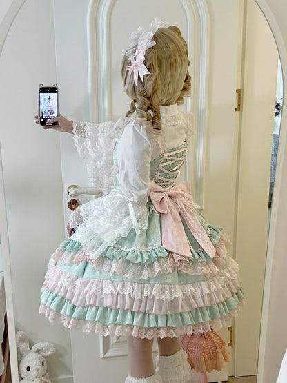 Sugar Girl - Flower Ode - Doll-like Sweet Lolita Jumper Dress