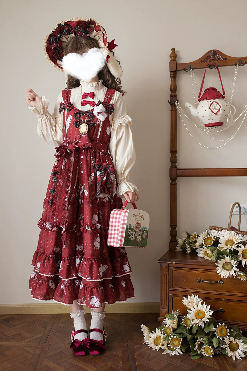 Miss Point - Forest Berry Bunny - Sweet Lolita JSK Elegant Bunny Print Dress