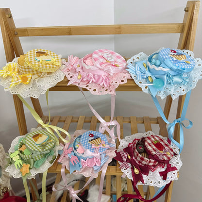 Chestnut Lolita - Sweet Lolita Candy Box Hat Handmade Lolita Top Hat