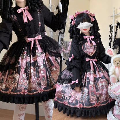 Uncle's Workshop - Missing Lamb Case - Gothic Lolita Dress Set with Sheep Prints