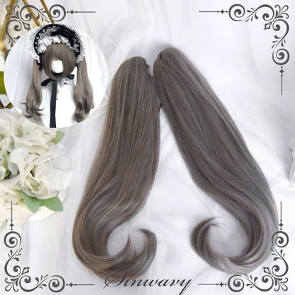Sinwavy - Light Gothic Lolita Wig, Green-Toned Ash Grey