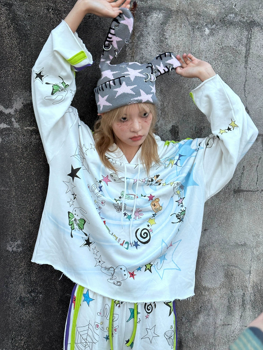 Rebellious Rabbit Five-pointed Star Knitted Cap【s0000004220】