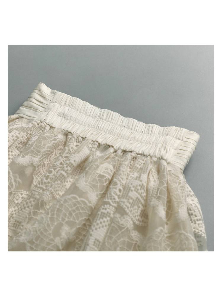 Lace embroidery skirt【s0000008742】