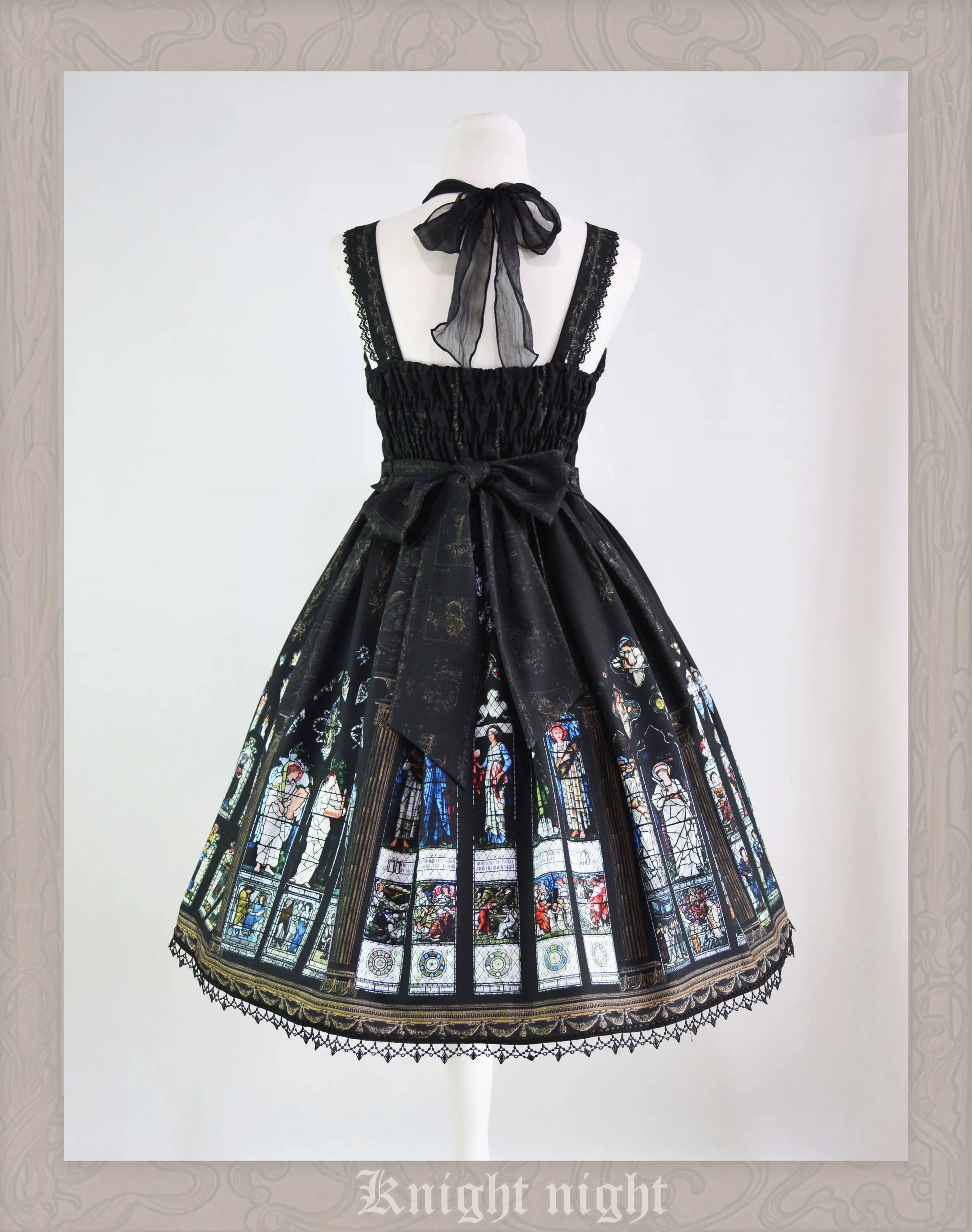 Knight Night - The Saint Priest - Vintage Lolita JSK Dress Halter Neckline