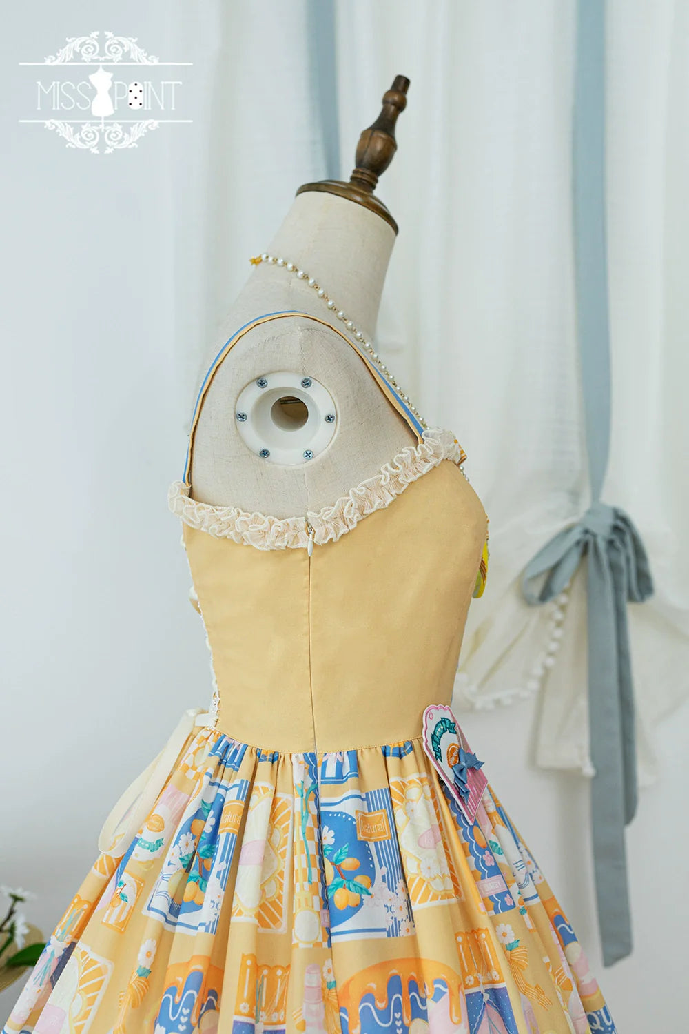 Miss Point - Daisy Lemon - Daily Lolita Lemon Print JSK Customized