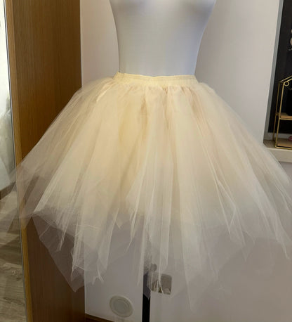 Kiko Lolita - Nightshade Princess - Beige Lolita Petticoat With Asymmetrical V-hem