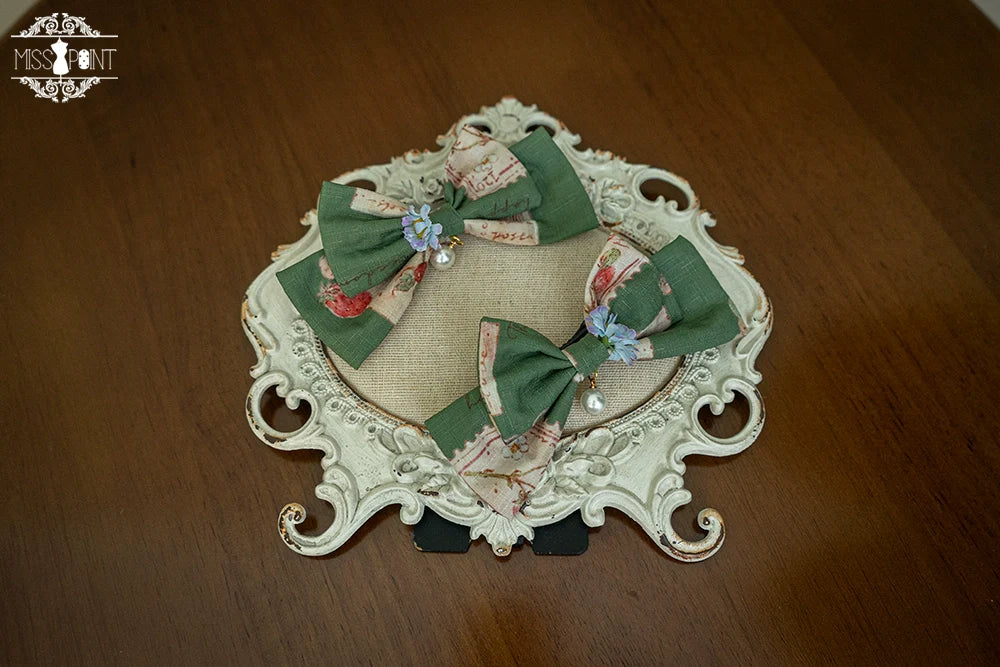 Miss Point - Forest Lolita Small Straw Hat Clip KC Accessory