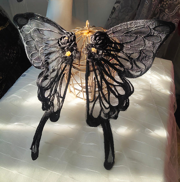 Fairy Tales - Embroidered Gothic Bridal Hairclip Hanfu Lolita Headwear