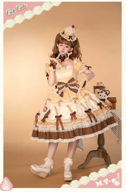 Mademoiselle Pearl - Cup Cake - Sweet Lolita OP Dress Kawaii Lolita JSK SK