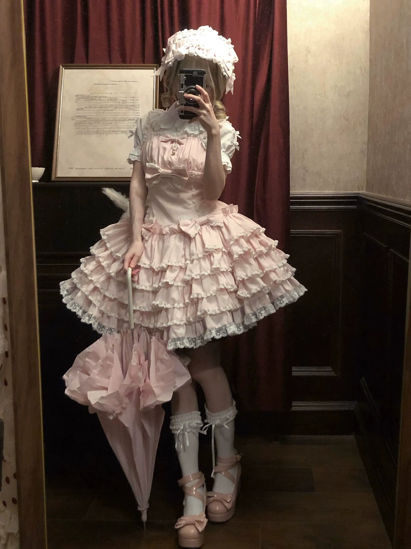 Nn Star - Half Sugar Ism - Sweet Lolita JSK Low Waist Dress With Tiered Hem