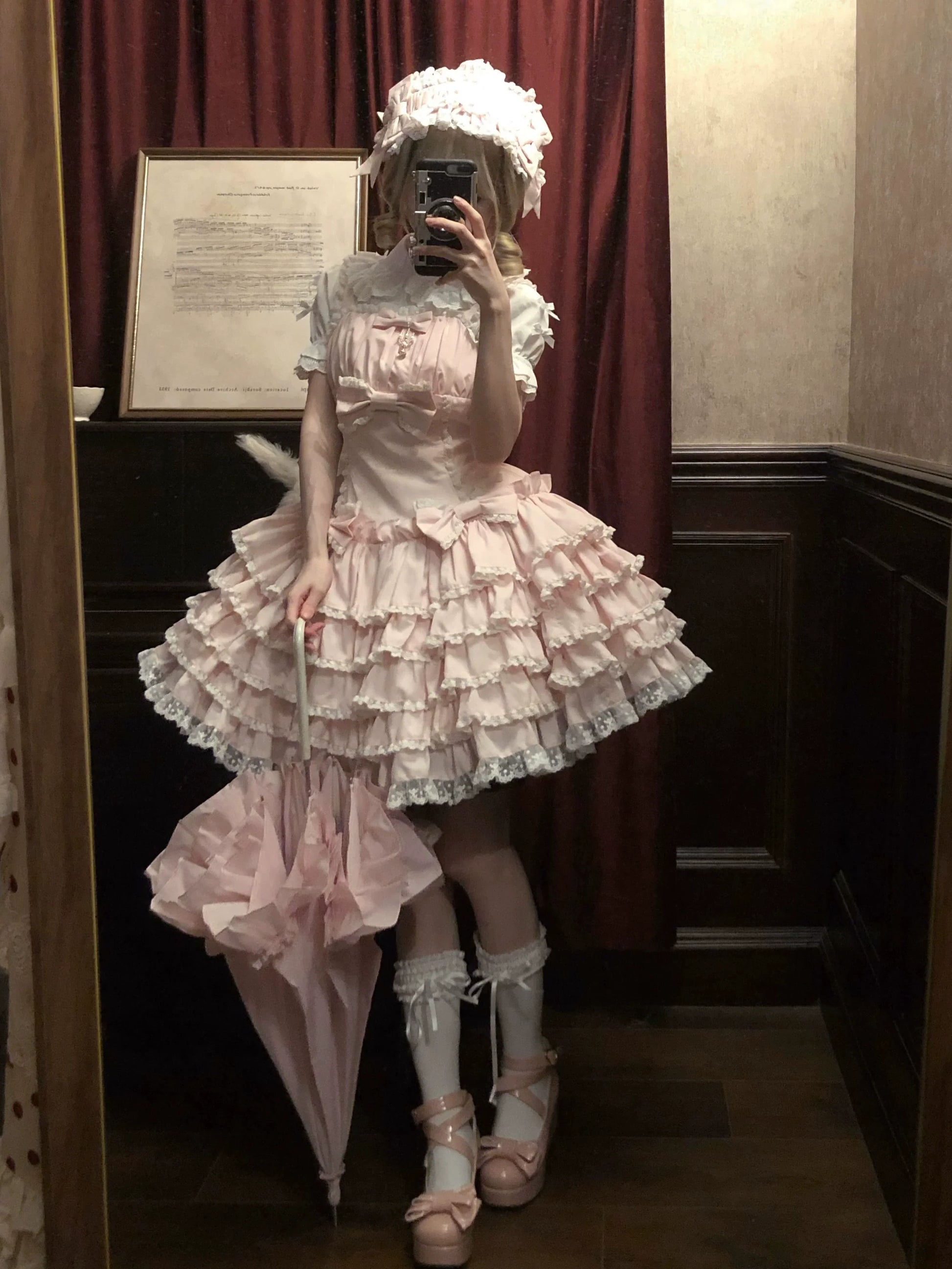 Nn Star - Half Sugar Ism - Sweet Lolita JSK Low Waist Dress With Tiered Hem