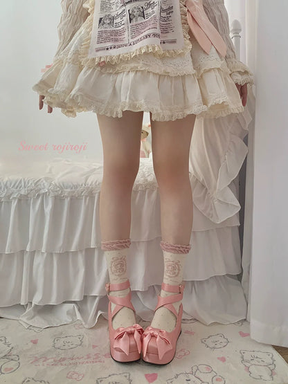 Roji Roji - Kawaii Cotton Lolita Socks Mid-calf Socks