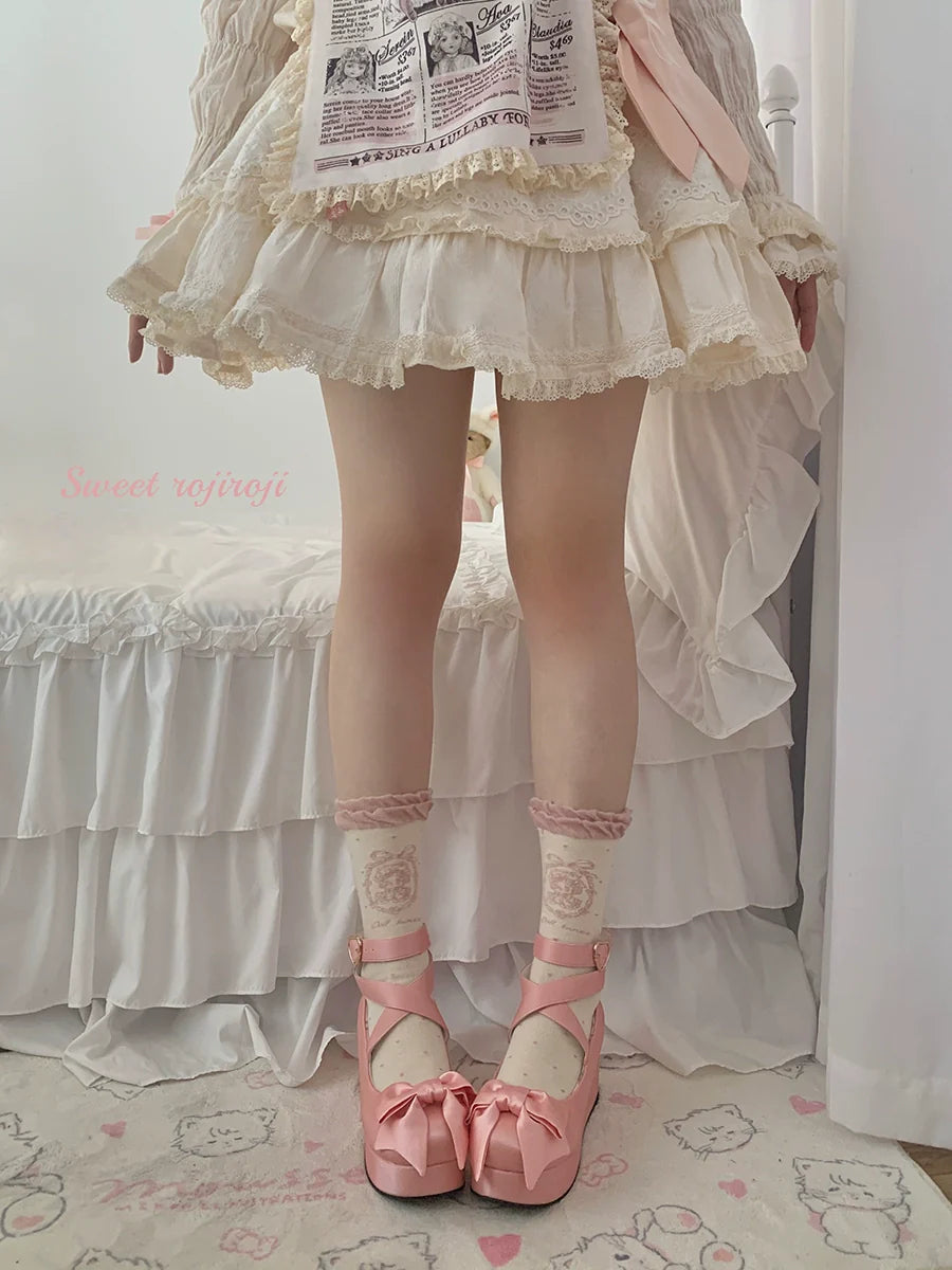 Roji Roji - Kawaii Cotton Lolita Socks Mid-calf Socks