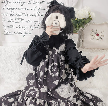 MIST - First Snow - Sweet Lolita Sweater Winter Puff Sleeve Knitting Innerwear