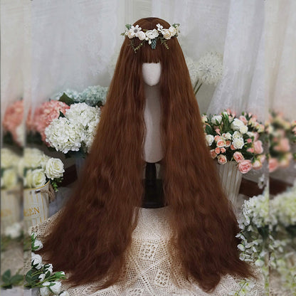 Imperial Tea - 120cm Long Lolita Wig Natural Hair with Corn Curl