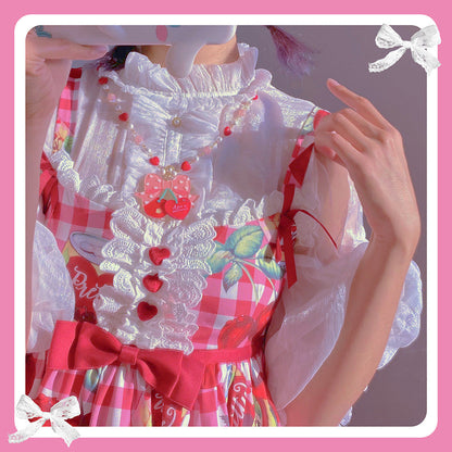 Halloween Alice - Sweet Cherry Lolita Plastic Necklace Ring