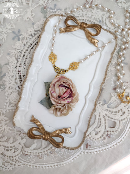 Miss Point - Lilyka Garden - Classic Lolita Headdress and Necklace Brooch Bow Trailing