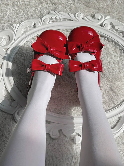 Beauty Bunny - Kawaii Lolita Shoes Low Heels Round Toe PU Shoes