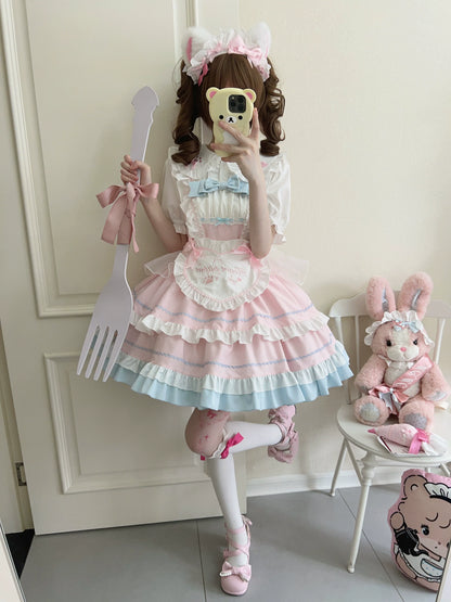 Sugar Girl - Cat Ear Tale - Sweet Lolita Jumper Dress Suspender Dress