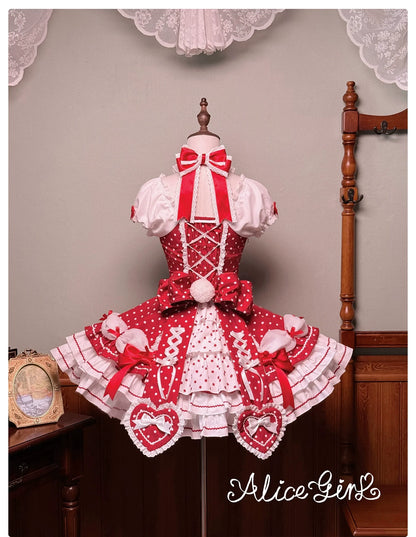 Alice Girl - Old School Polka Dots - Halter Neck Sweet Lolita OP Dress