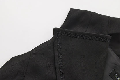 Immortal Thorn - Silent Agent - Ouji Lolita Black Vest Coat