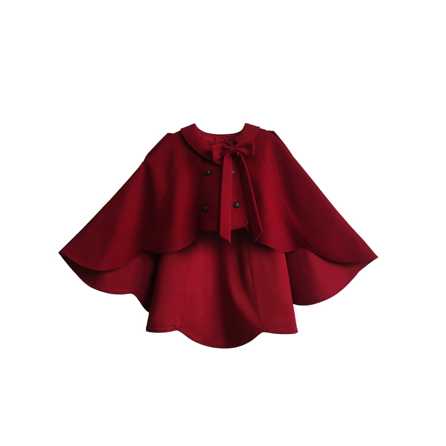 HuTaoMuJK - Little Red Riding Hood - Vintage Lolita Cape & JSK Dress Set