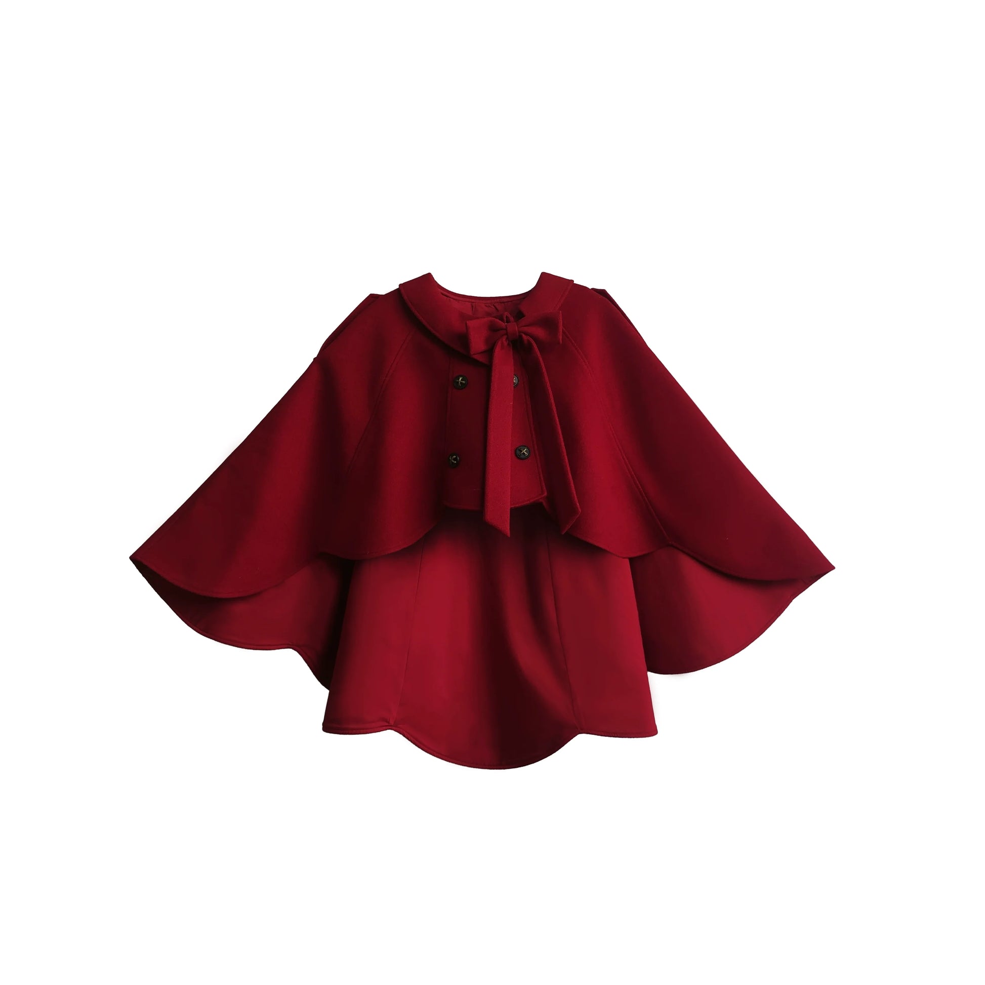 HuTaoMuJK - Little Red Riding Hood - Vintage Lolita Cape & JSK Dress Set