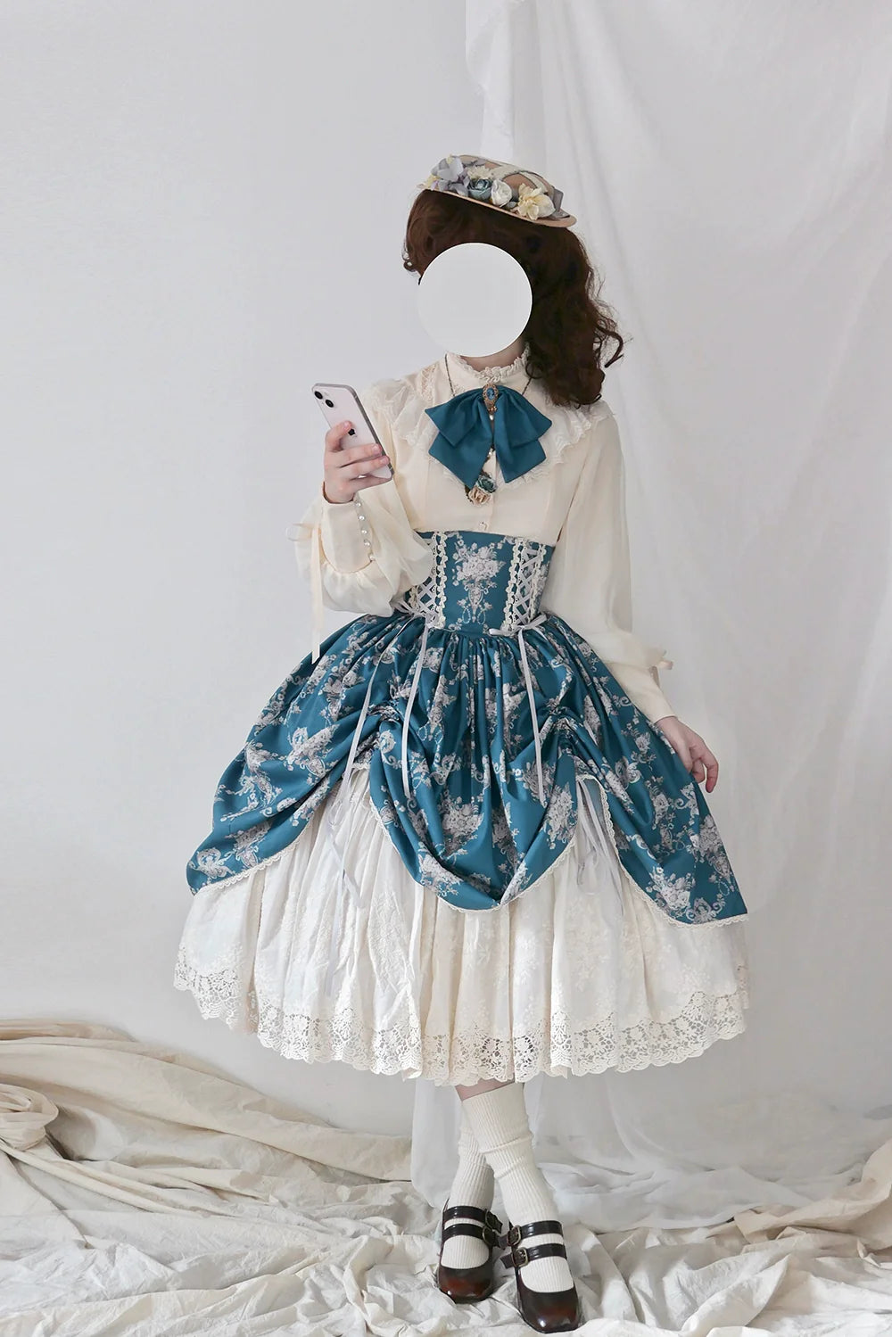 Miss Point - Customized Vintage Lolita Skirt Elegant Pullover Fishbone SK