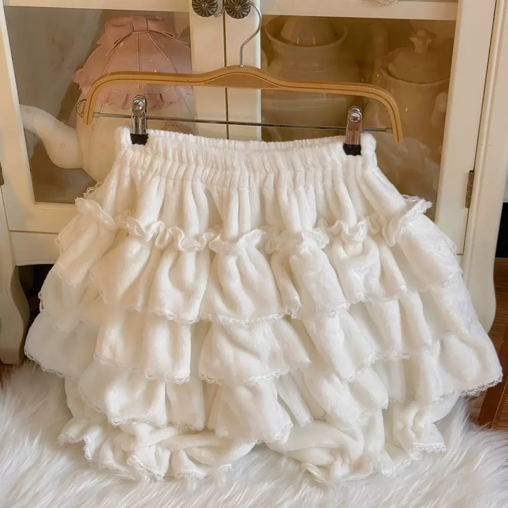 Sugar Girl - Cotton Lolita Bloomer, Loose Ruffled Hem Petticoat