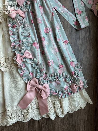 Miss Point - Lilyka Garden - Classic Lolita OP Dress Set Elegant Floral Wall Princess Sleeve