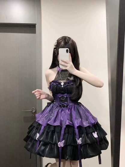 Platycodon House - Love Goddess - Elegant Lolita Dress Halter Puff Princess JSK Dress