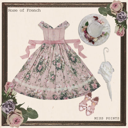 Miss Point - French Rose - Elegant Lolita JSK Dress