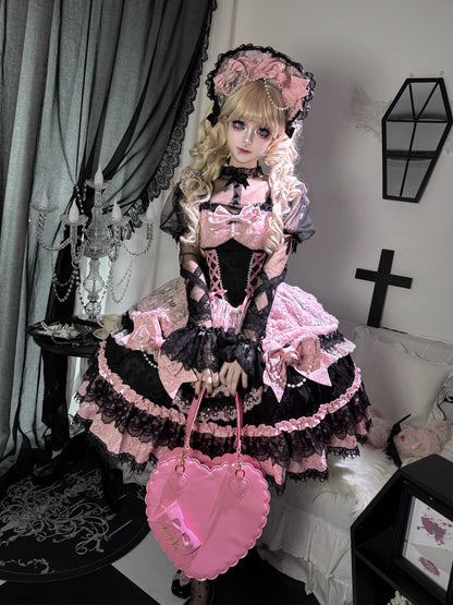 Sugar Girl - Rose Princess - Halloween Gothic Lolita JSK, Sheer Rose Dress