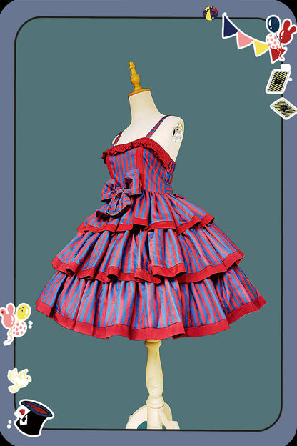 Infanta - Cloth Cat - Kawaii Lolita JSK Multi-Color Tiered Ruffles Dress