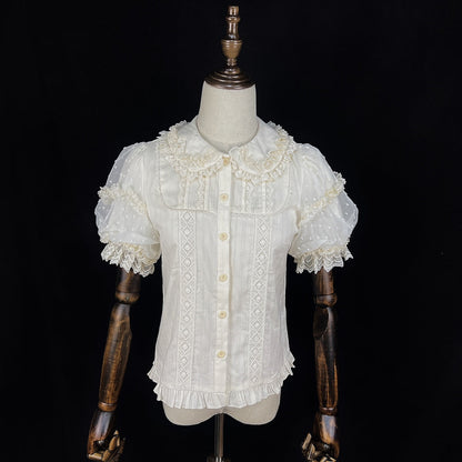 DMFS Lolita - Lollipop - Sweet Lolita Shirt with Double-Layered Puff Sleeves