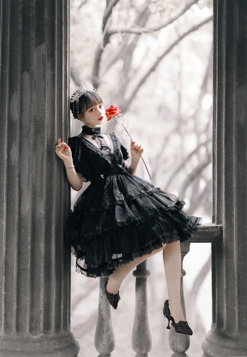 Your Princess - Castle Night - Dark Themed Gothic Lolita OP