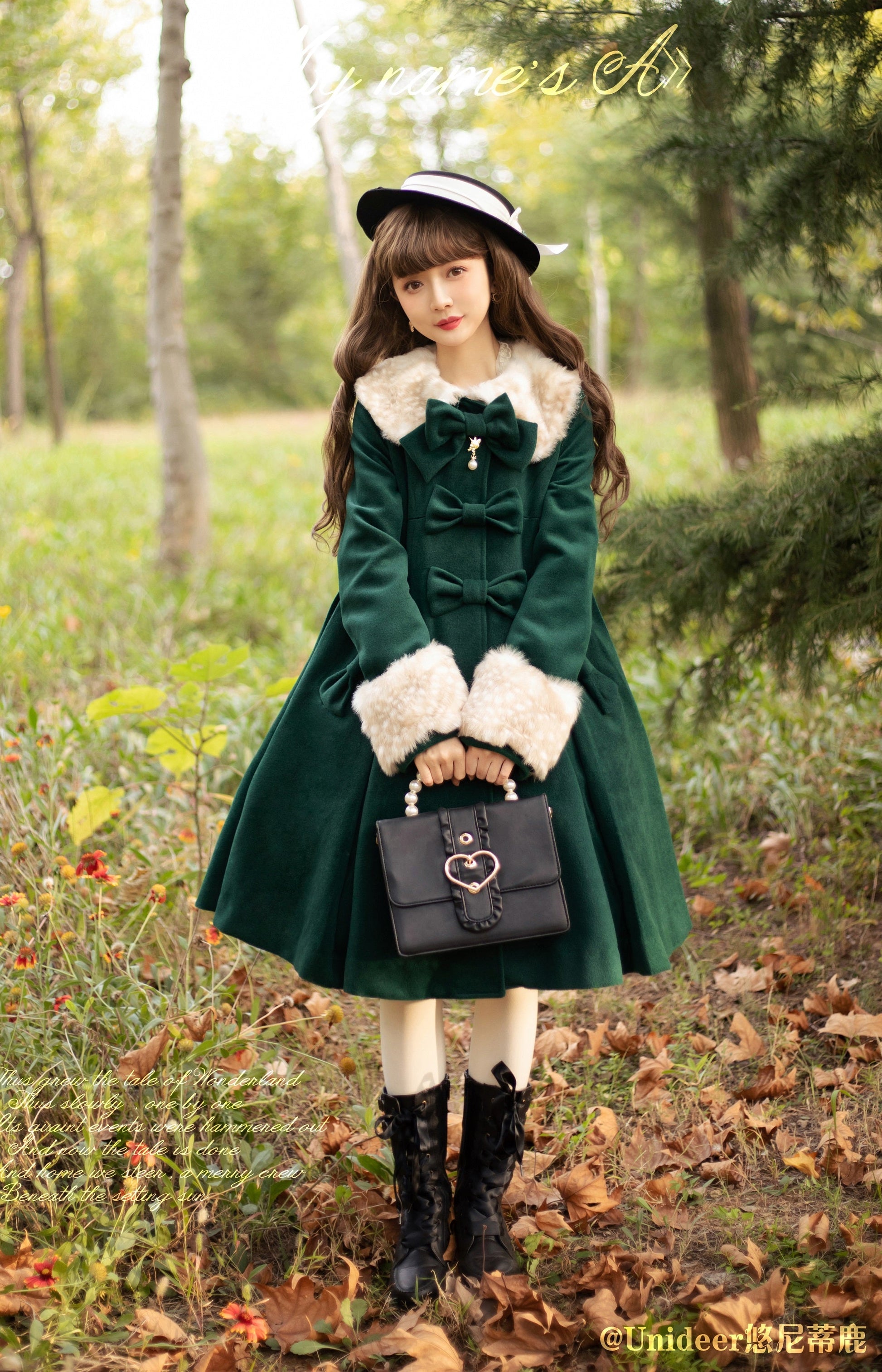 Unideer - Casual Lolita Winter Wool Down Coat Multicolors