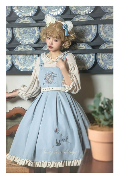 EESSILY - Flying Bird - Plus Size Elegant Lolita JSK Dress With Bird Embroidery