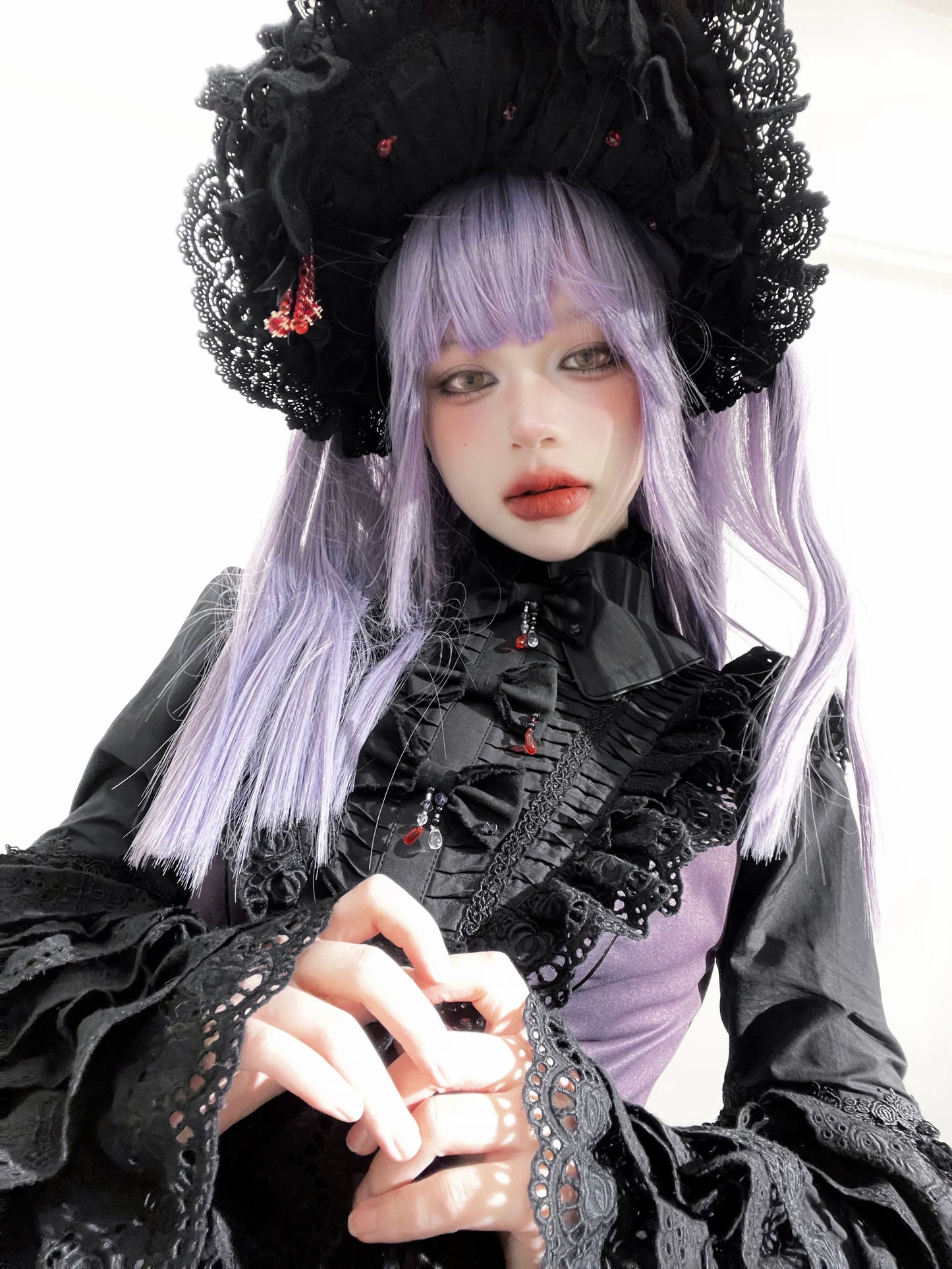 Dark Circle Clinic - Barbara Manor Night - Gothic Lolita JSK Pleated Floral Print Lolita Dress
