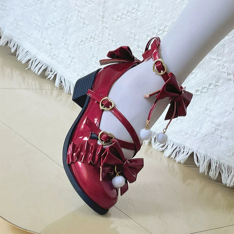 Fairy Godmothe - Preppy Style Flat Shoes Mid Heel Round Toe Lolita Shoes