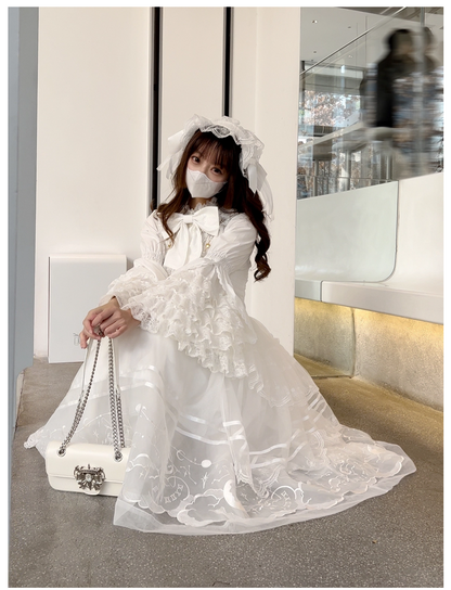 Plum Tree - Liliya's Secrets - Cotton Lolita Shirt Princess Sleeve Gorgeous Lolita Blouse