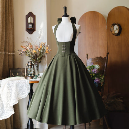 Forest Wardrobe - Vintage Lolita Fishbone Halter SK, Autumn Jacket